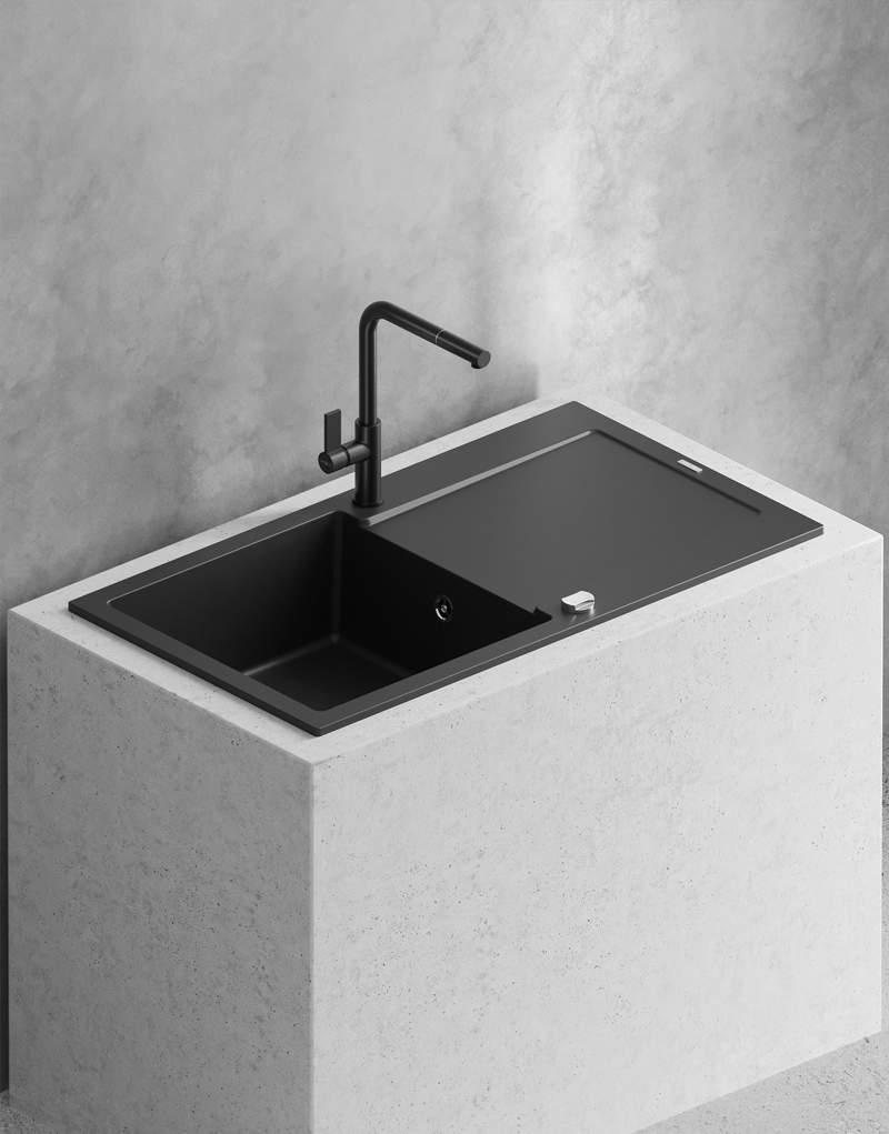 Zlewozmywaki z baterią kuchenną, zlew granitowy i bateria - Polska Marka Mexen