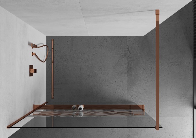 ścianka prysznicowa różowe złoto