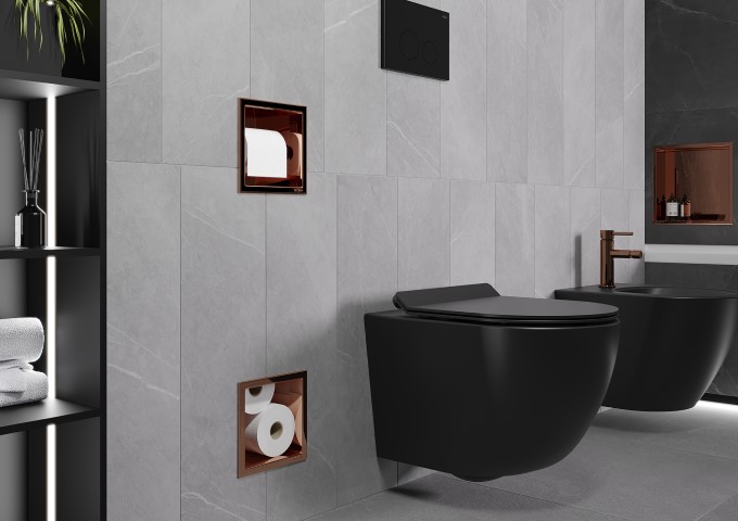 WC-istuinkannet mustat