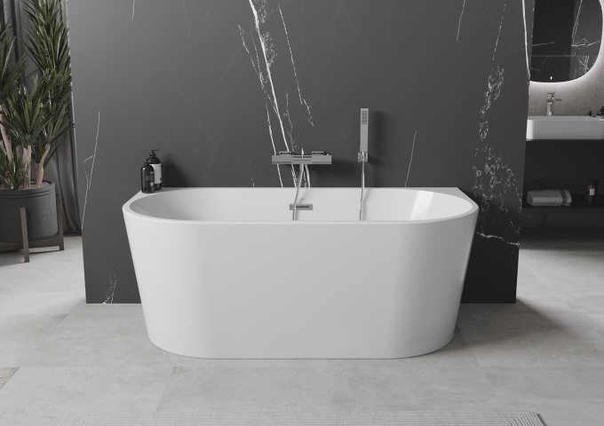 Seinään asennettavat vapaasti seisovat kylpyammeet 170x80 cm