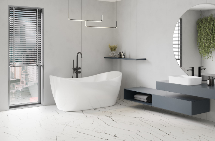 Mexen-marmorilaatat kylpyhuoneessa