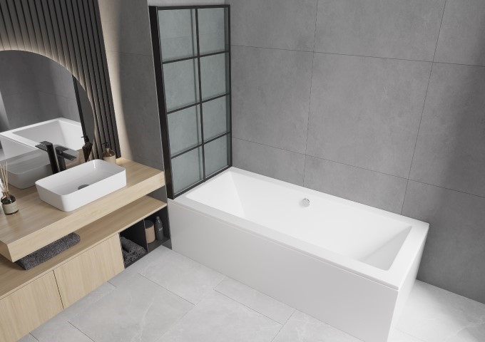 Parawan nawannowy w łazience