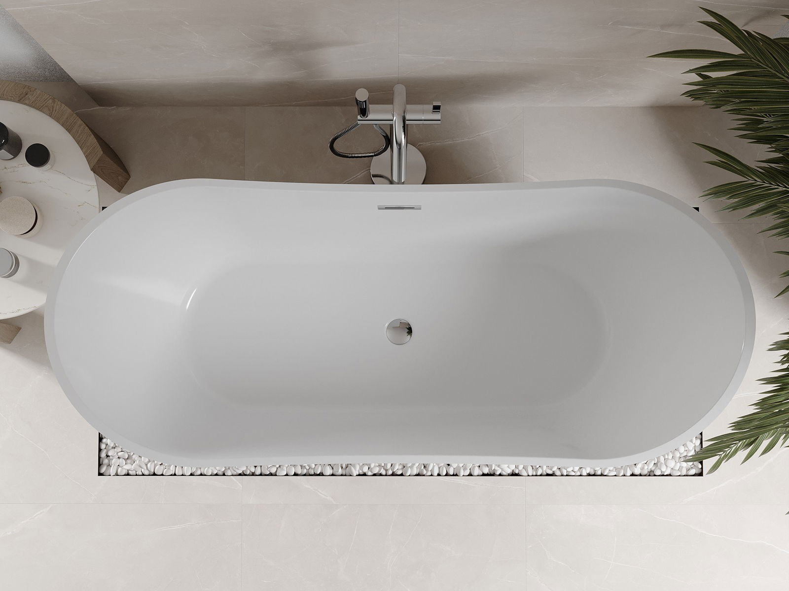 Beiget laatat kylpyhuoneessa