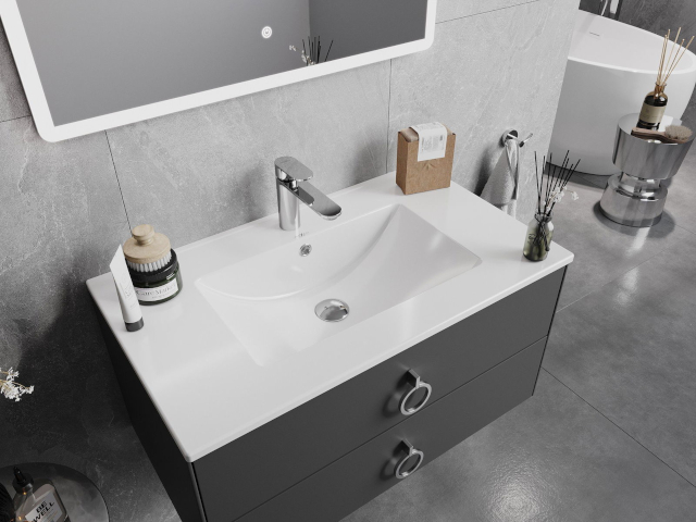 Kylpyhuonekaappi altaalla 90 cm