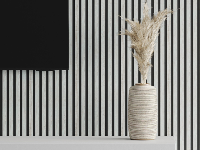 harmaat säleet huoneessa