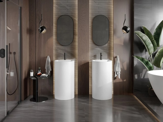 Neutraali valo kylpyhuoneessa