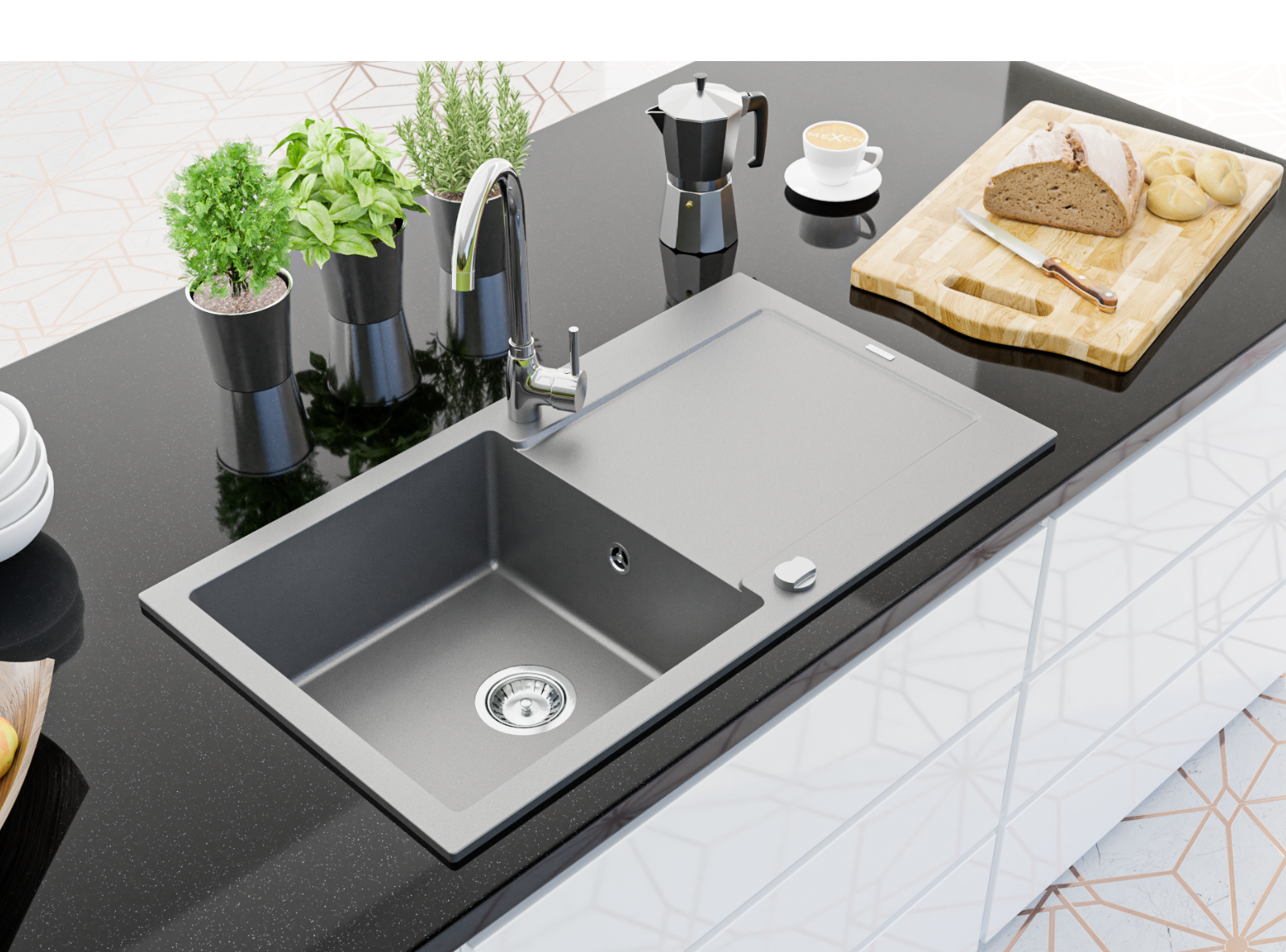 Keittiön tippatelineet kromi