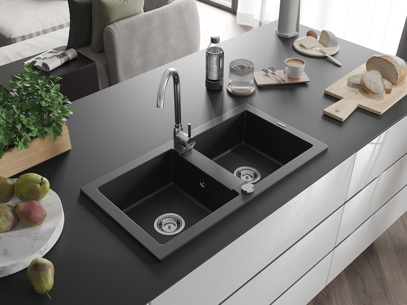 Kaksiosainen pesuallas