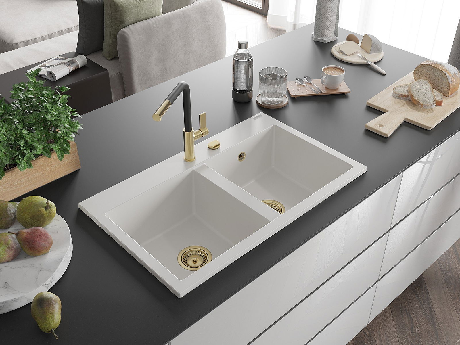 Kaksiosainen pesuallas