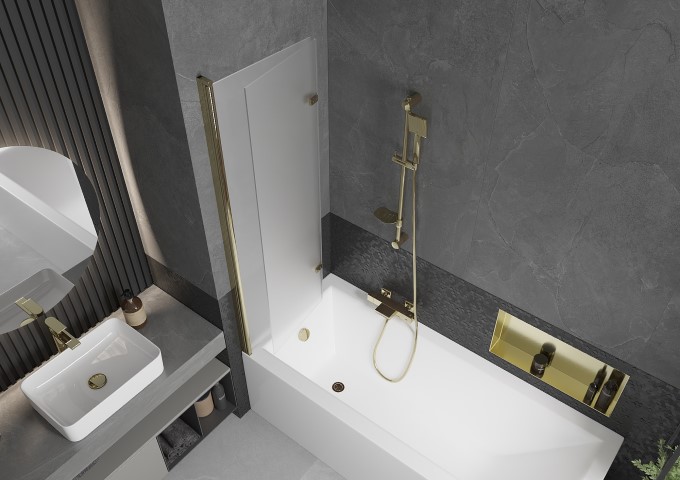 Kylpyamme-suihkusekoittajat valko/kulta