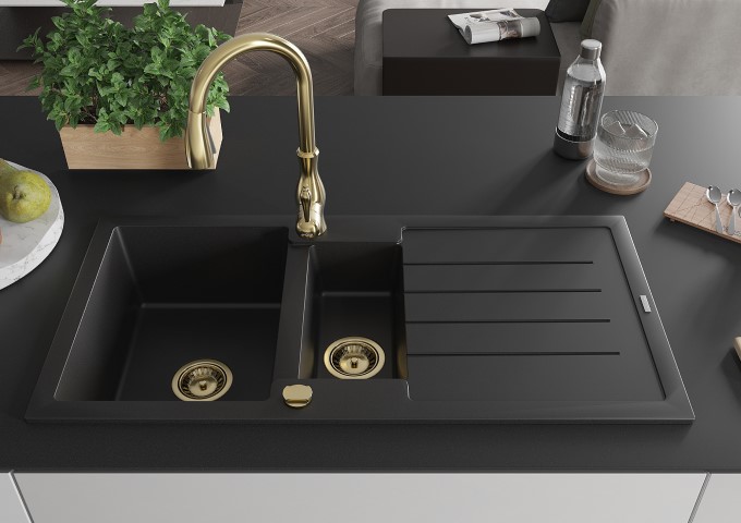 zlewy z bateriami kuchennymi