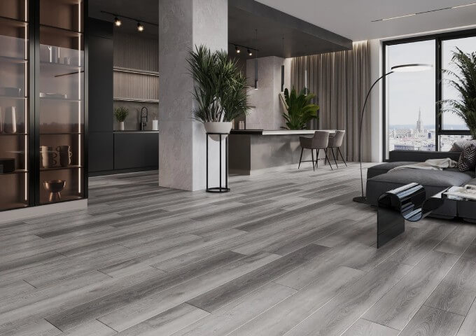 Harmaat vinyylilaatat Mexen El Monte