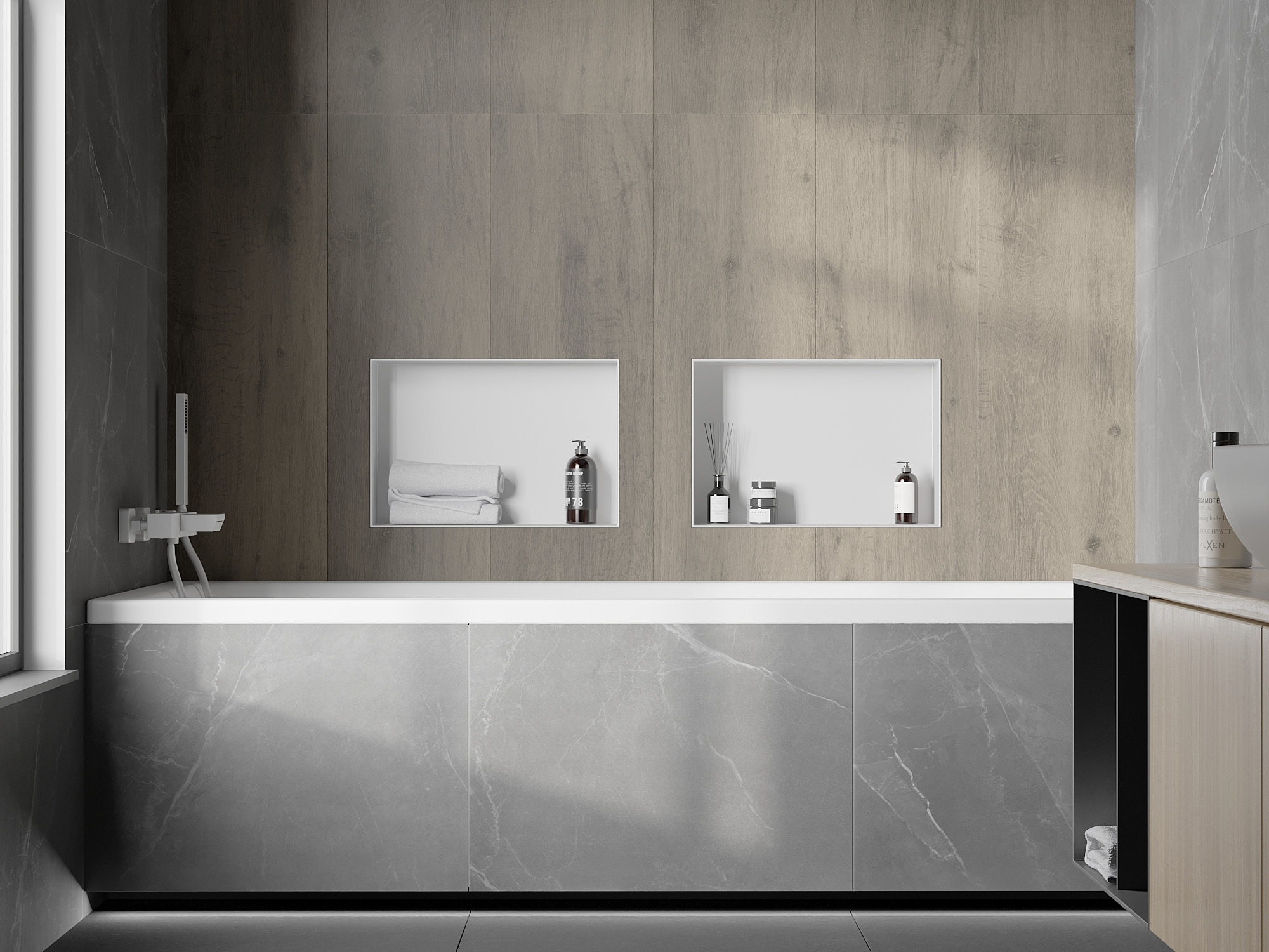 Kylpyamme laatoitettu 