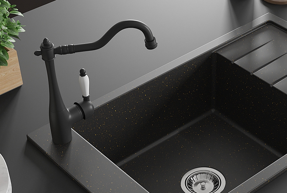 Retro-tyylinen keittiöhana