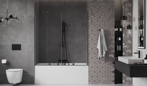 Kylpyamme, jossa on kaksinkertainen suojaseinä